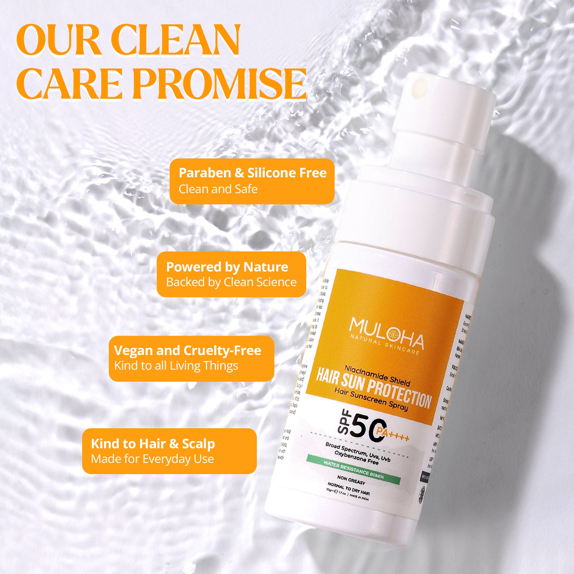 Hair Sunscreen SPF 50 PA++++ Sun Protection Spray