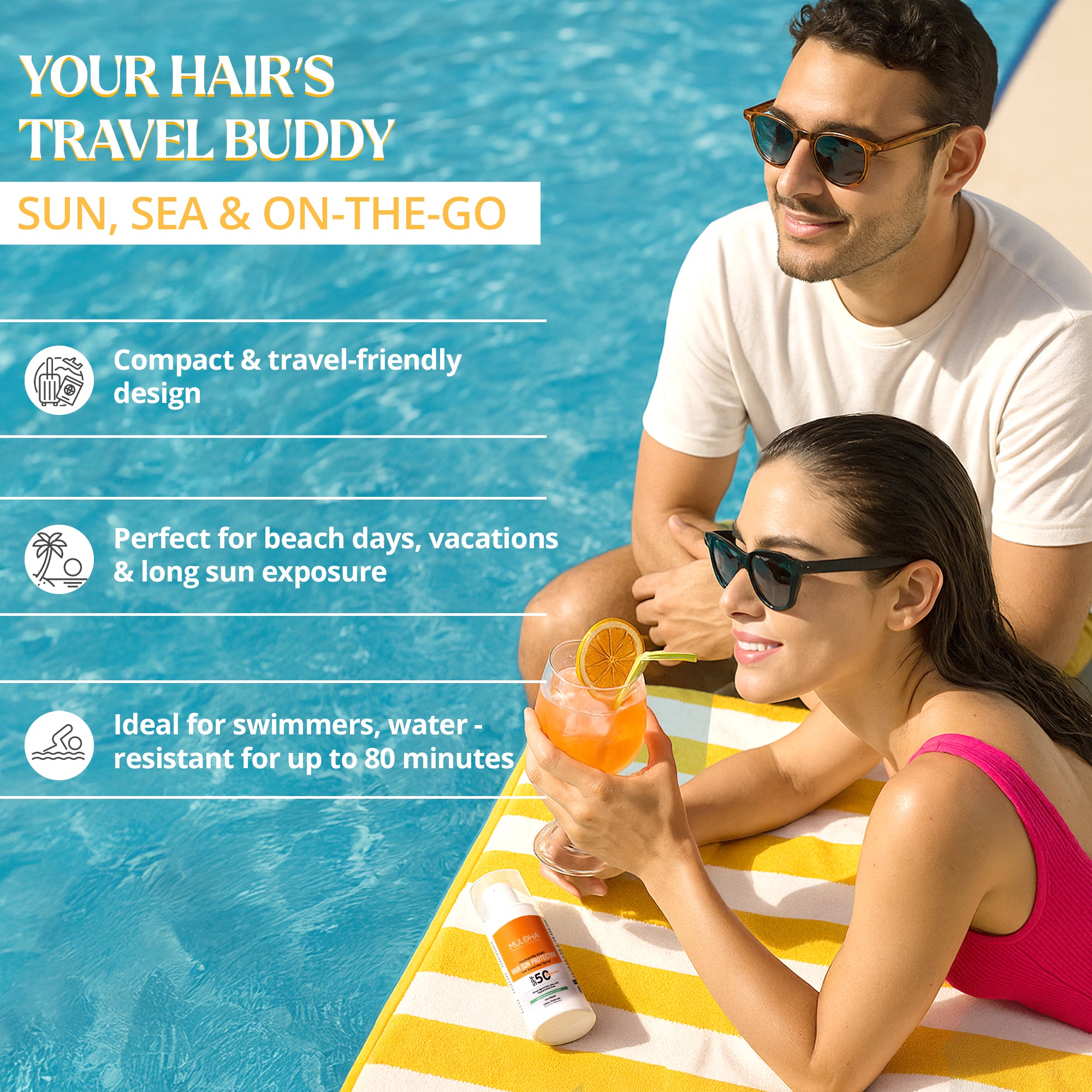 Hair Sunscreen SPF 50 PA++++ Sun Protection Spray