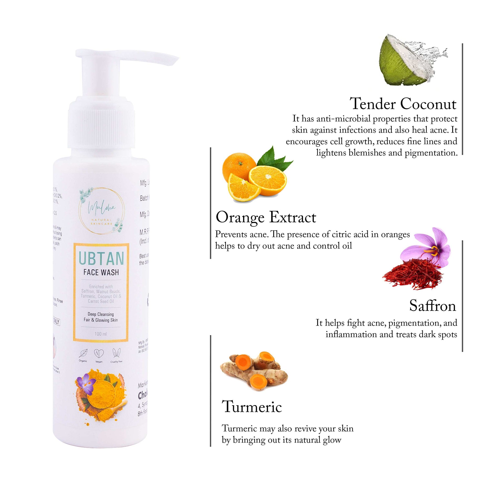 Vitamin C Body Lotion | Vitamin C Cream | Haldi ubtan Facewash Combo for Nourished & Hydrated Skin