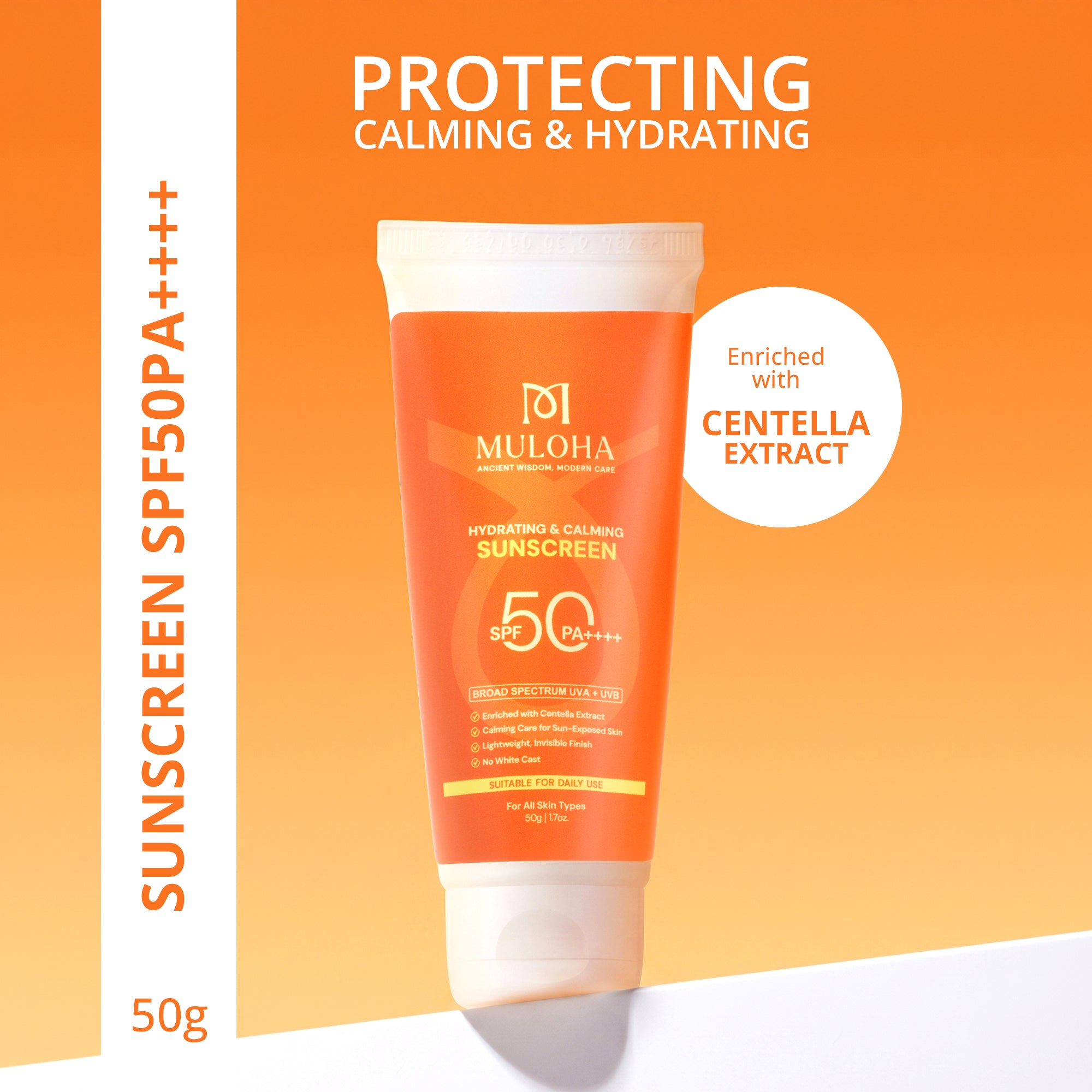 Aqua Ultra Light Gel Sunscreen SPF 50 PA++++, For All Skin Types, 50 g