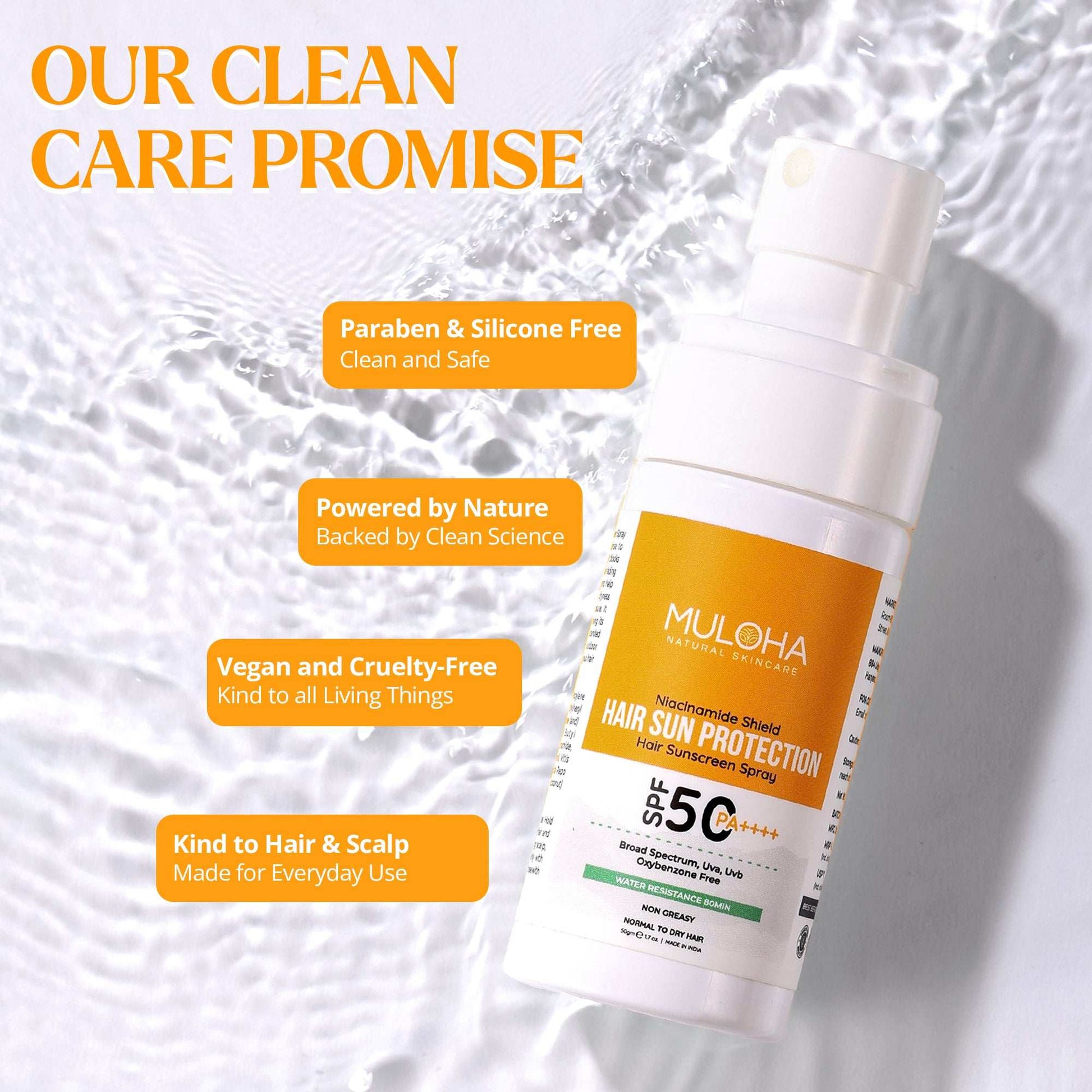 Hair Sunscreen SPF 50 PA++++ Sun Protection Spray