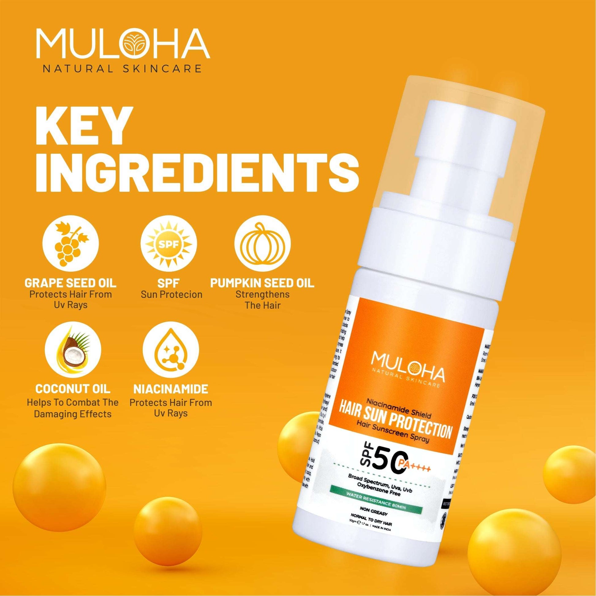Sunscreen | Hair Protection Spray SPF 50 PA++++ COMBO for Ultimate Sun Protection