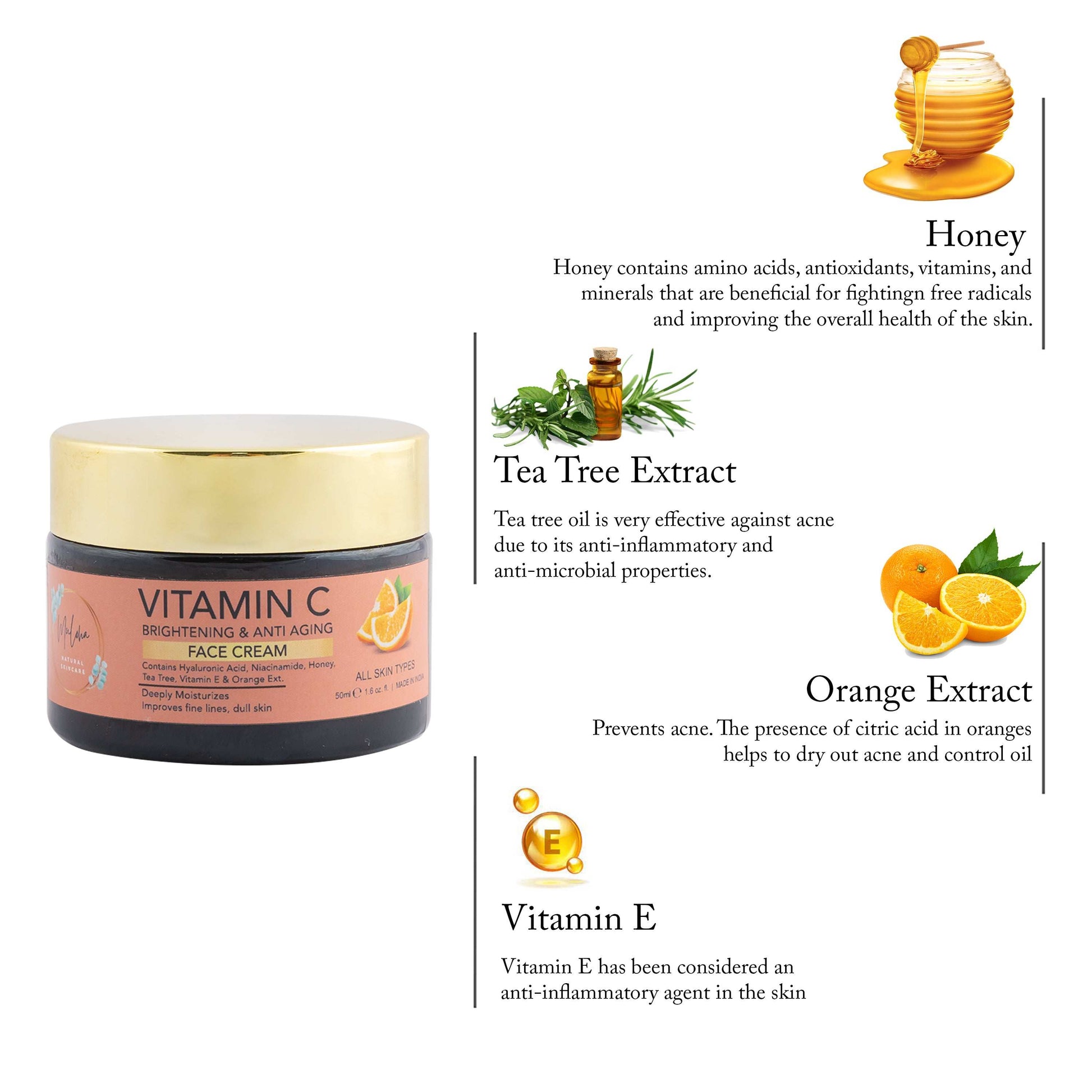 Vitamin C Lotion And Vitamin C Face Cream Combo For Bright & Healthy Skin